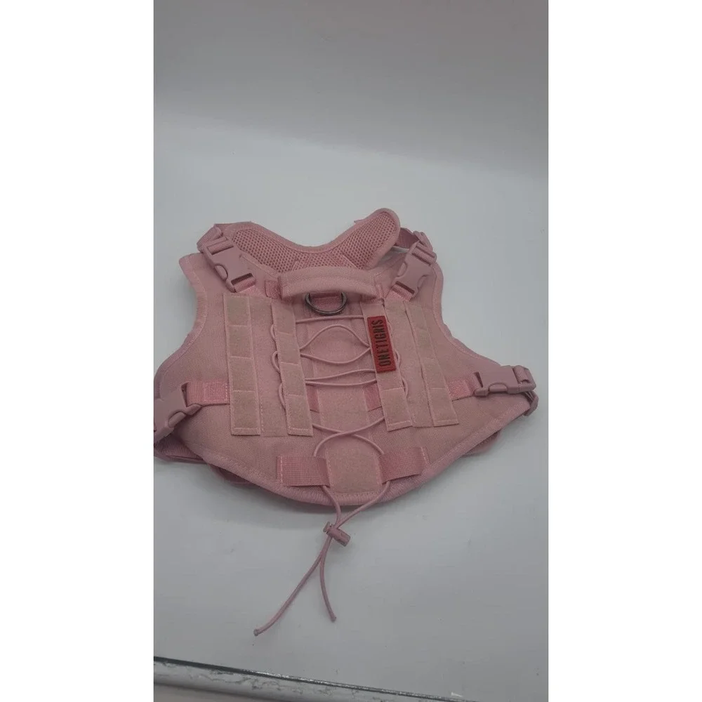 OneTigris Tactical Dog Harness Vest Pink Medium No-Pull Service Dog Training